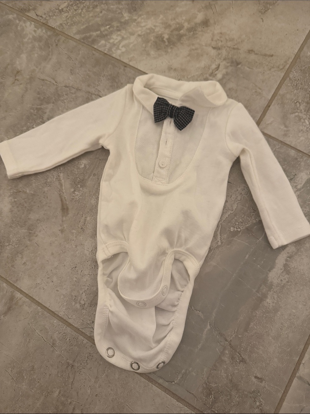 H&M bow tie onesie